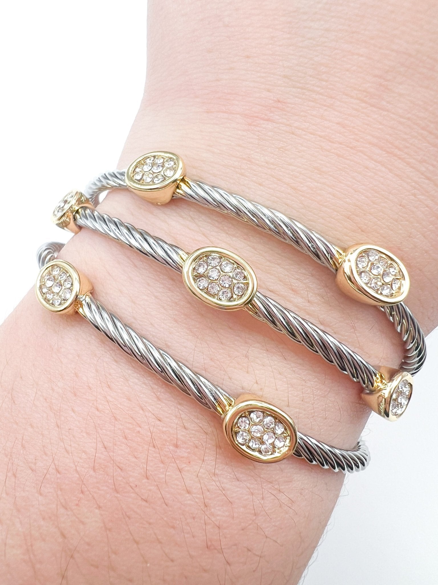 Mult Strand Open Cuff - Swoon Boutique New Orleans