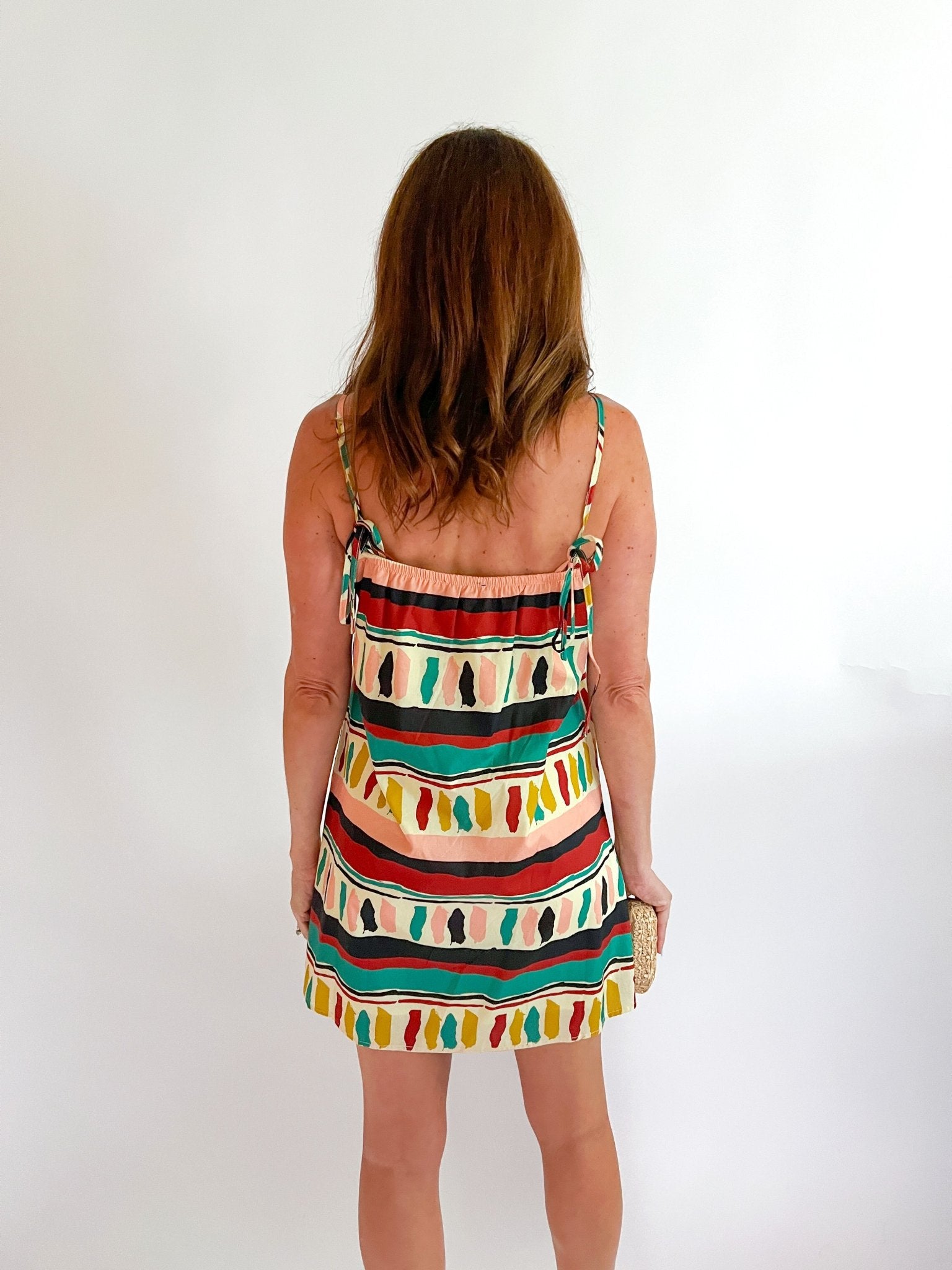 Multi Clash Short Dress - Swoon Boutique New Orleans