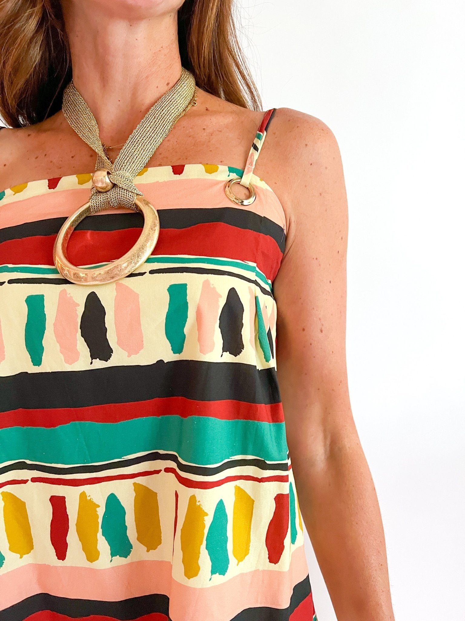 Multi Clash Short Dress - Swoon Boutique New Orleans