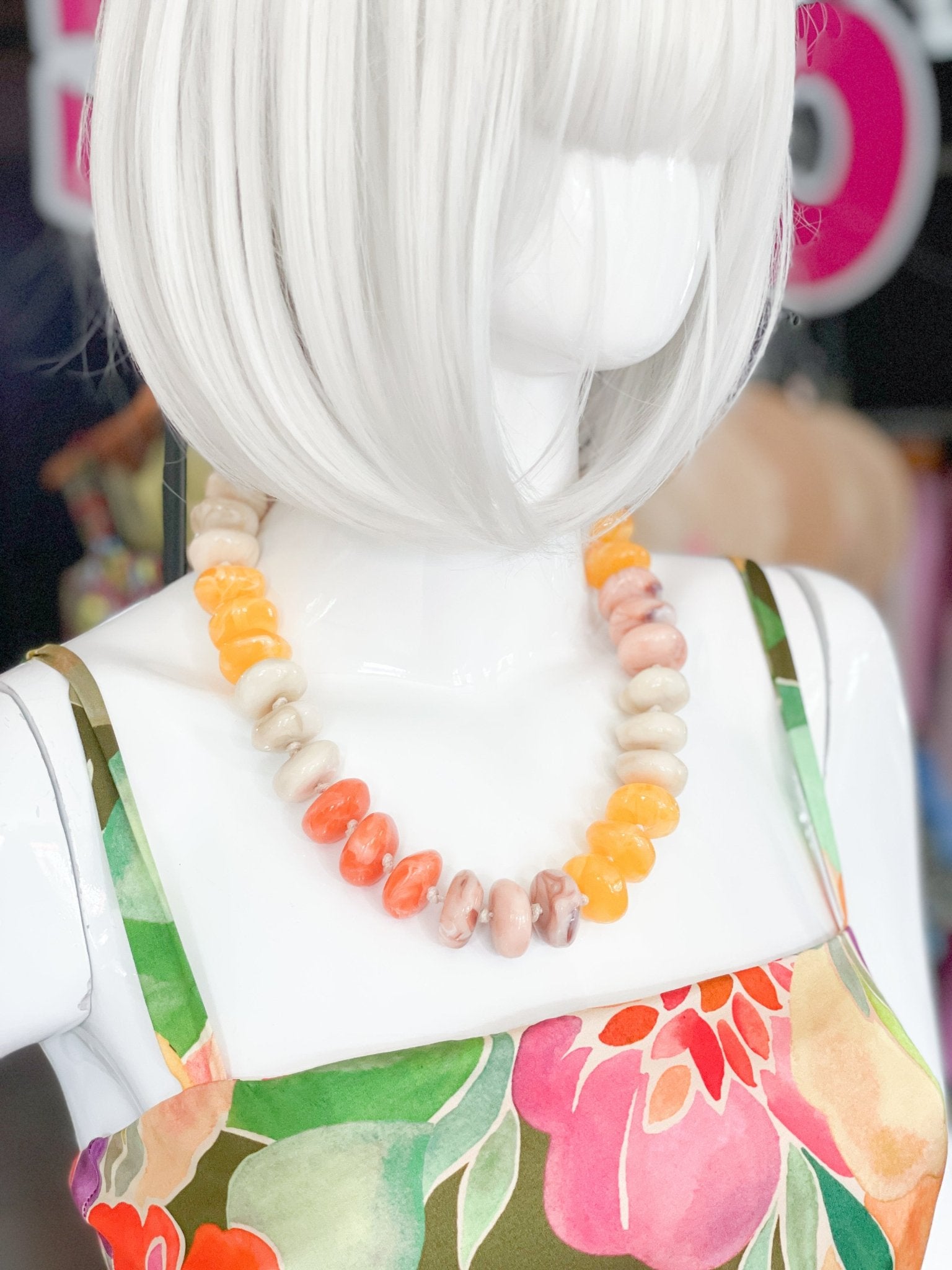 Multi Color Beaded Necklace - Swoon Boutique New Orleans