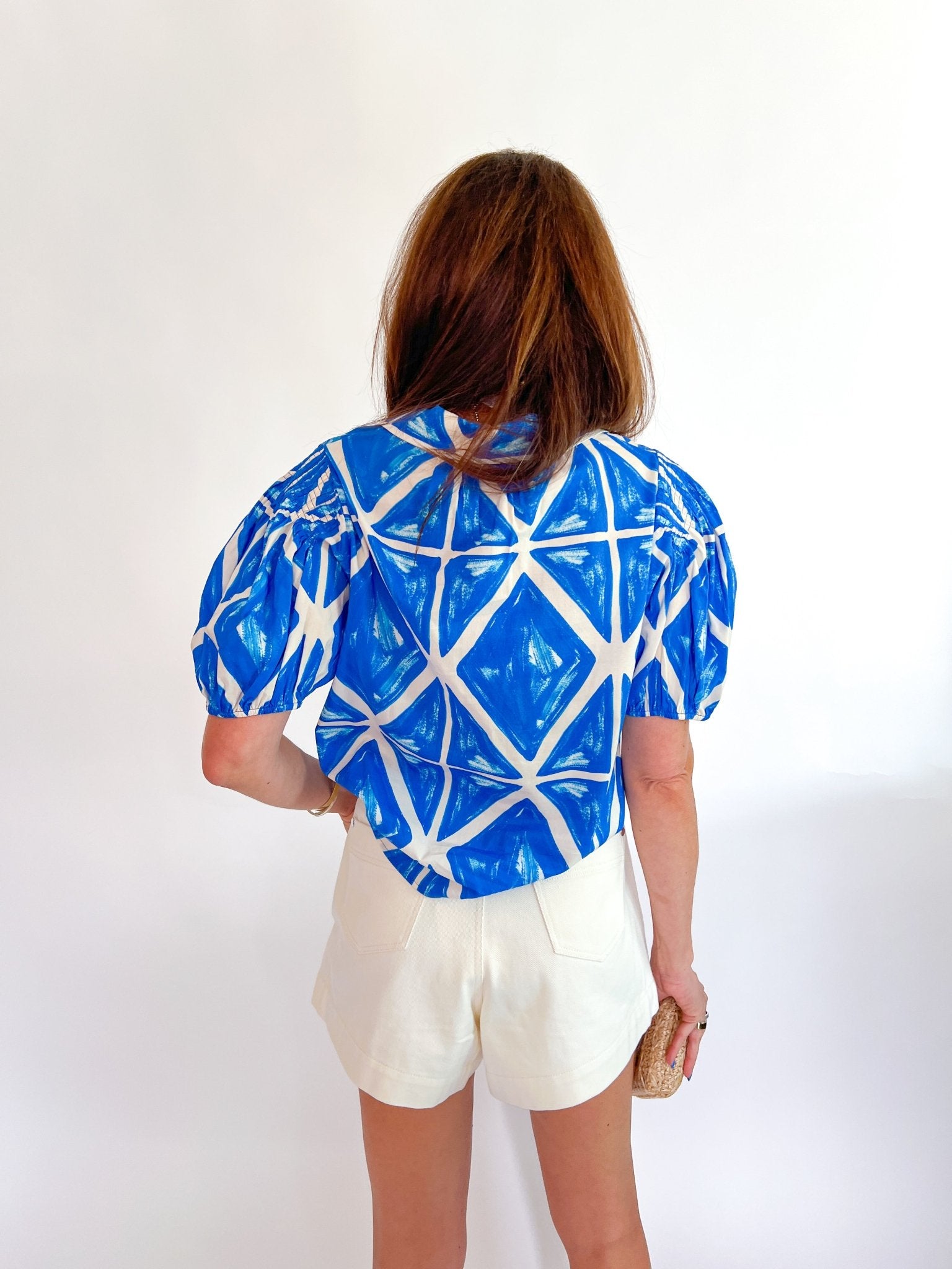 Nadia Blue Tile Top - Swoon Boutique New Orleans