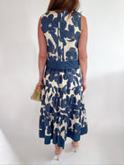 Navy Bloom Midi Skirt Set - Swoon Boutique New Orleans