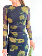 Nocturnal Blooms Midi Dress - Swoon Boutique New Orleans