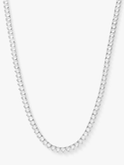 Not Your Basic Tennis Necklace 16 inch with 122 round simulated diamonds by Melinda Maria