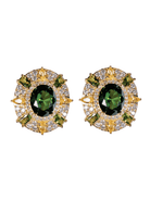 Olive Canary Oval Luxe Statement Earrings - Swoon Boutique New Orleans