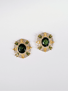 Olive Canary Oval Luxe Statement Earrings - Swoon Boutique New Orleans