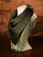 Olive Green Solid Fringe Scarf - Swoon Boutique New Orleans