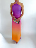 Ombre Halter Bead Maxi Dress - Swoon Boutique New Orleans