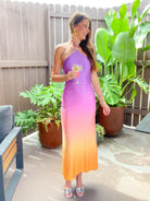 Ombre Halter Bead Maxi Dress - Swoon Boutique New Orleans