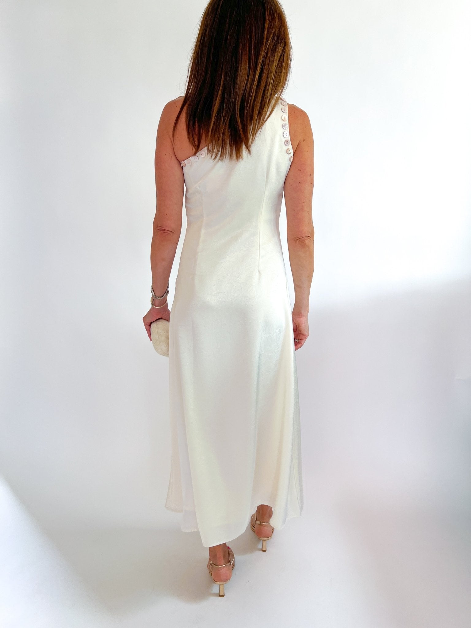 One Shoulder Maxi Dress - Swoon Boutique New Orleans