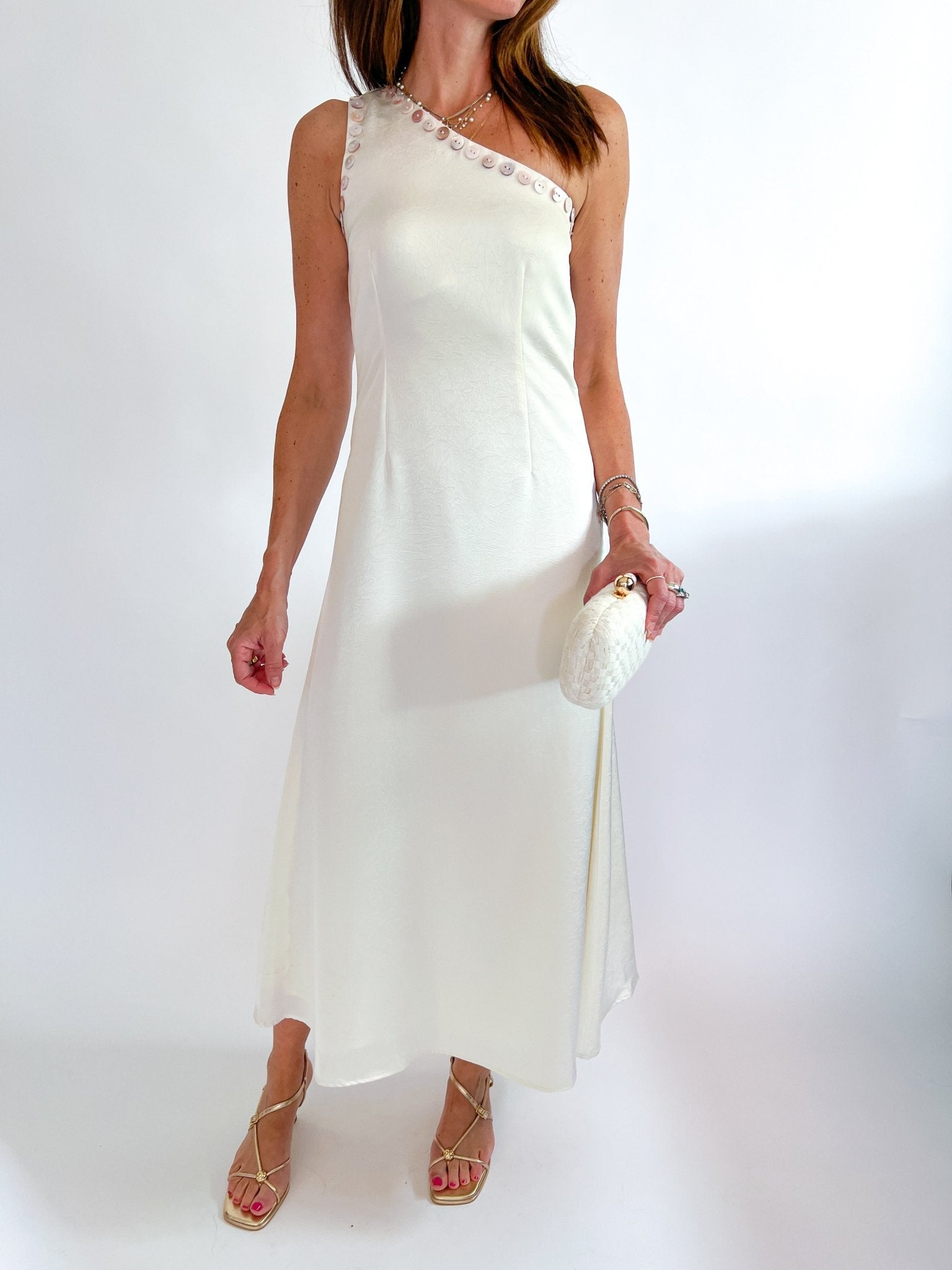 One Shoulder Maxi Dress - Swoon Boutique New Orleans