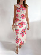 One Shoulder Tropical Floral Maxi Dress - Swoon Boutique New Orleans