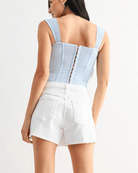 Optic White Mid Rise Stretch Short - Swoon Boutique New Orleans