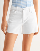 Optic White Mid Rise Stretch Short - Swoon Boutique New Orleans