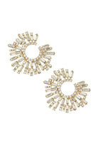 18k gold-plated crystal stardust open circle earrings