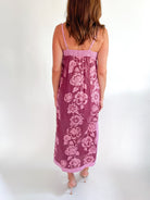 Orchid Bloom Satin Midi Dress - Swoon Boutique New Orleans