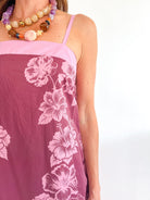 Orchid Bloom Satin Midi Dress - Swoon Boutique New Orleans