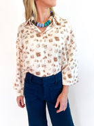 Painted Petals Blouse - Swoon Boutique New Orleans