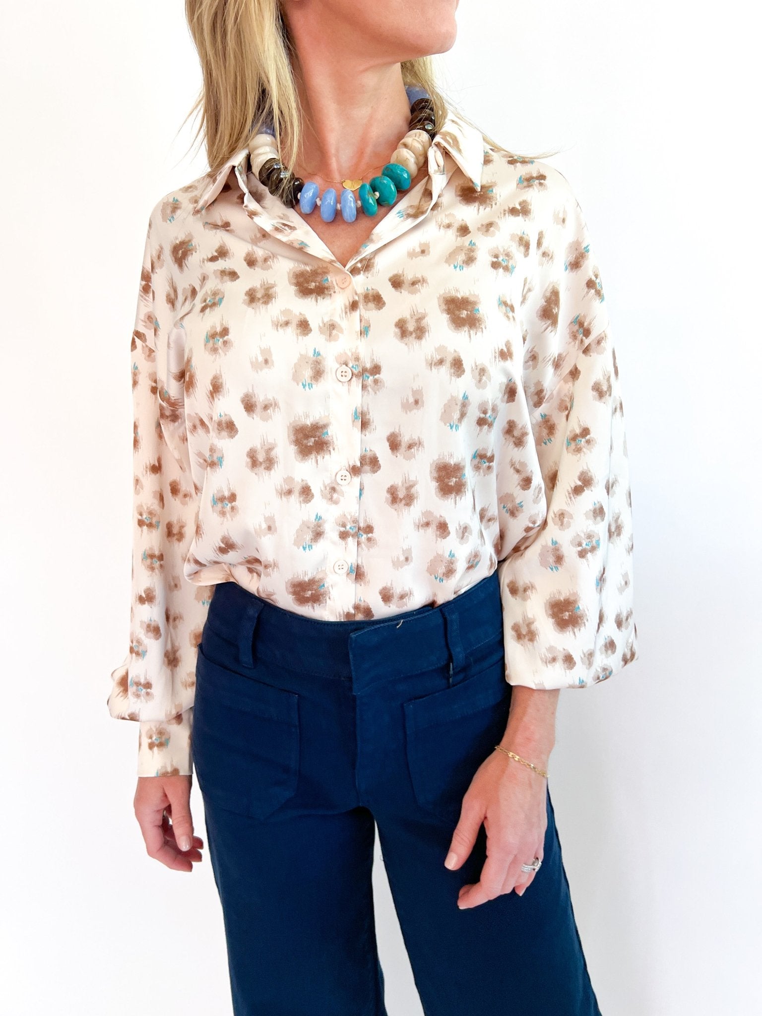 Painted Petals Blouse - Swoon Boutique New Orleans