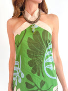 Palm Haven Halter Midi Dress - Swoon Boutique New Orleans