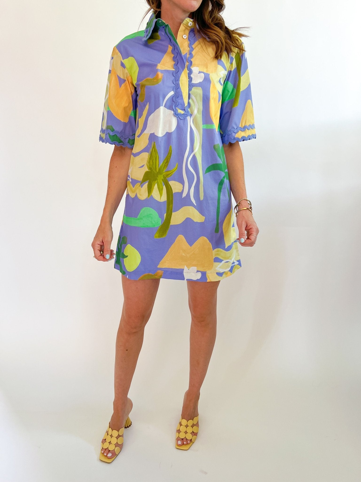 Paradise Collared Mini Dress - Swoon Boutique New Orleans