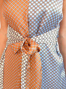 Patchwork Strapless Midi Dress - Swoon Boutique New Orleans