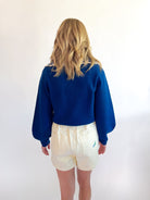 Patterned Oversize Collar Sweater - Swoon Boutique New Orleans