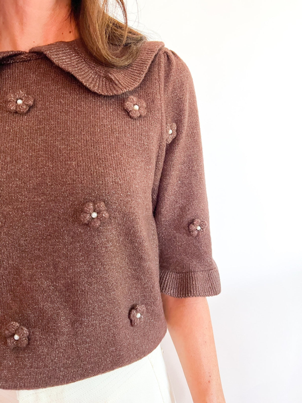 Pearl Blossom Sweater Cardigan - Swoon Boutique New Orleans