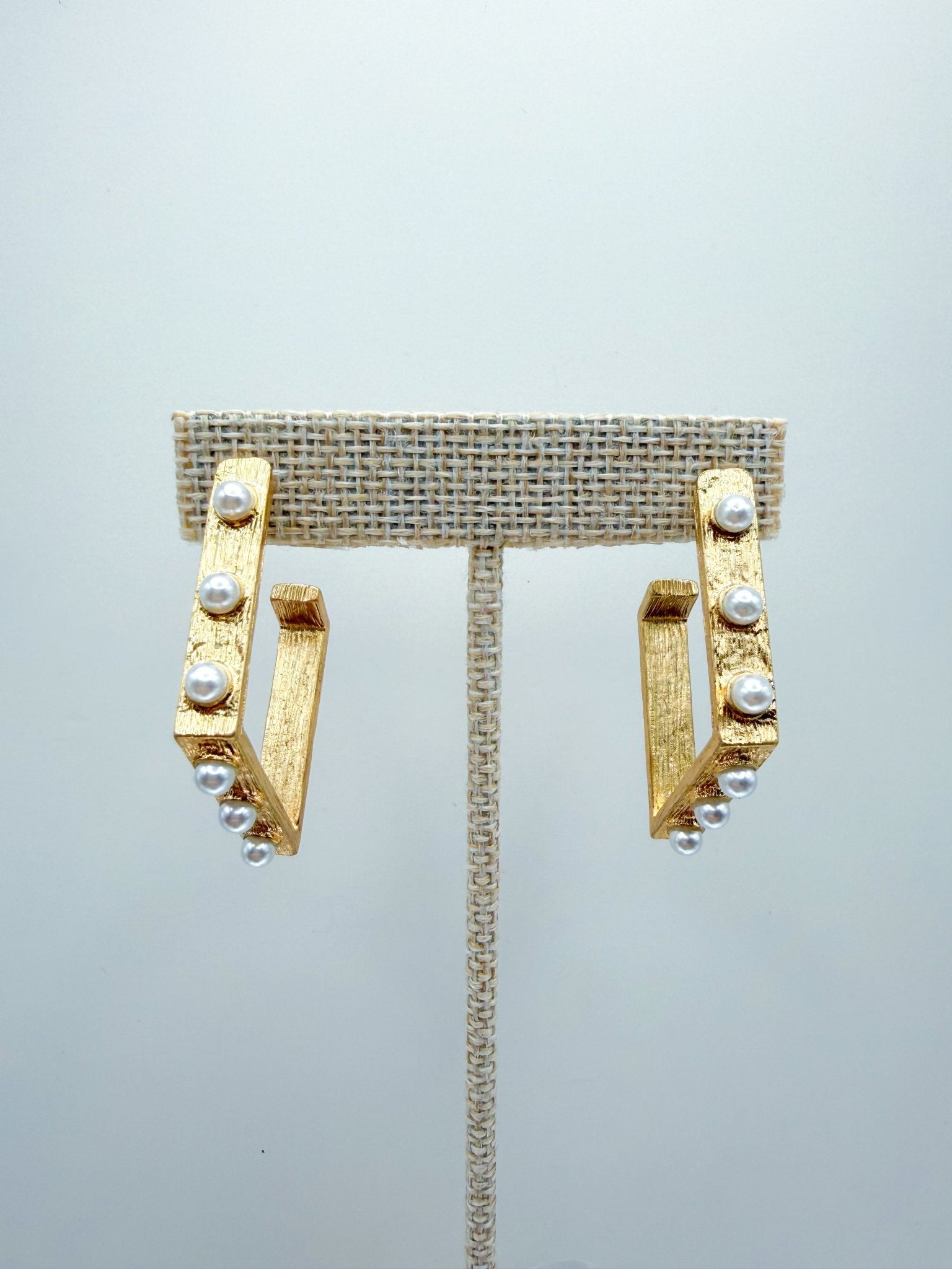 Pearl Diamond Hoop - Swoon Boutique New Orleans