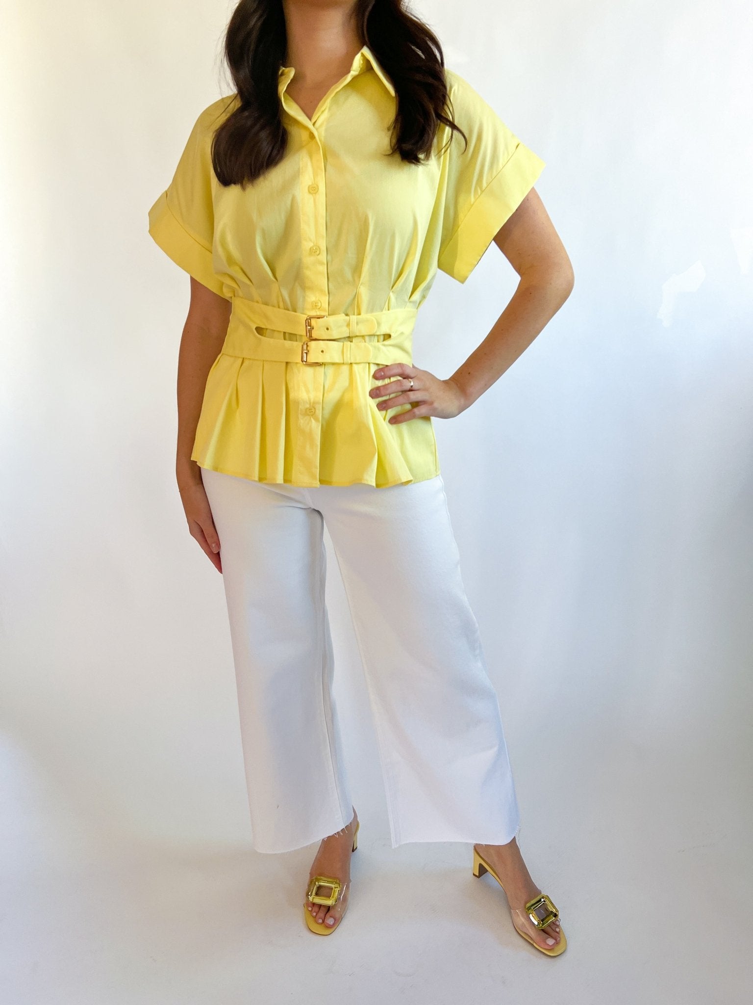 Peplum Short Sleeve Top - Swoon Boutique New Orleans
