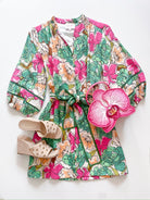 Petal Pop Front Split Button Dress - Swoon Boutique New Orleans