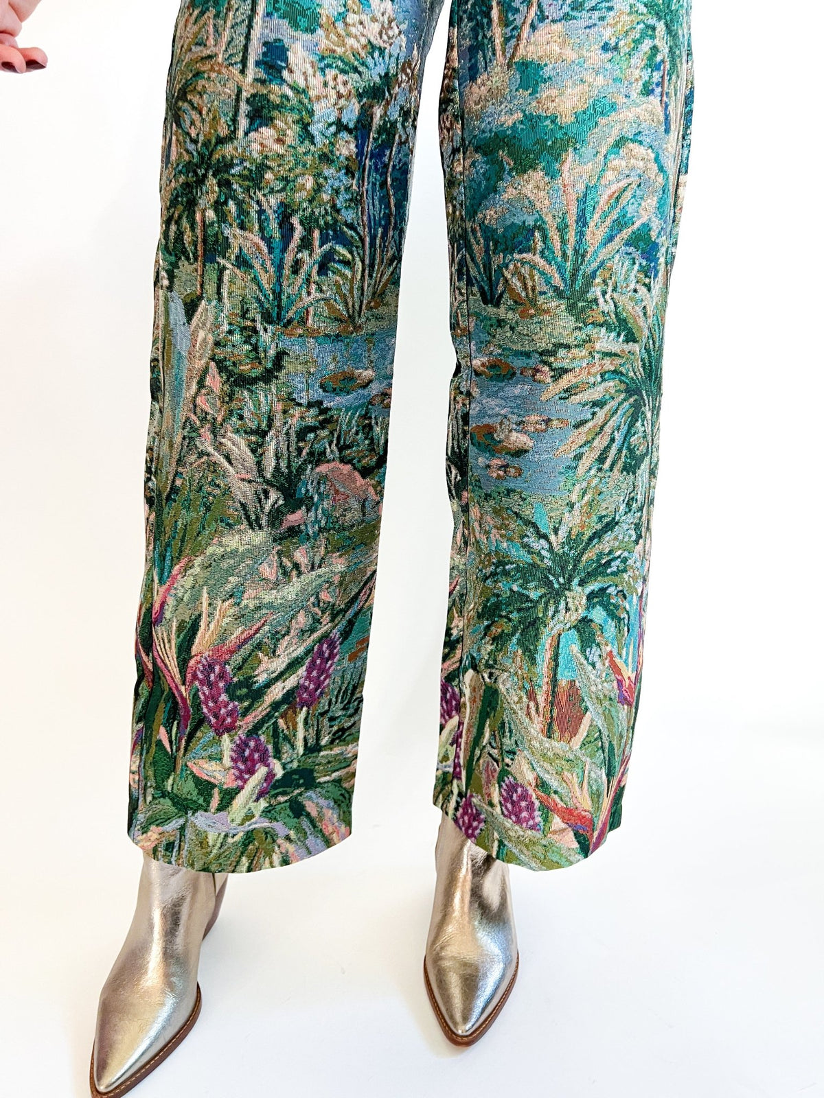 Petricor Multicolor Jacquard Denim Jeans - Swoon Boutique New Orleans
