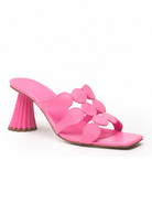 Pink Jessica Flare Heel - Swoon Boutique New Orleans