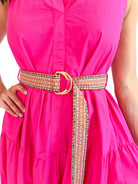 Pink Sunset A-Line Midi Dress - Swoon Boutique New Orleans