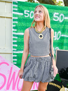 Plaid Bubble Skirt Set - Swoon Boutique New Orleans