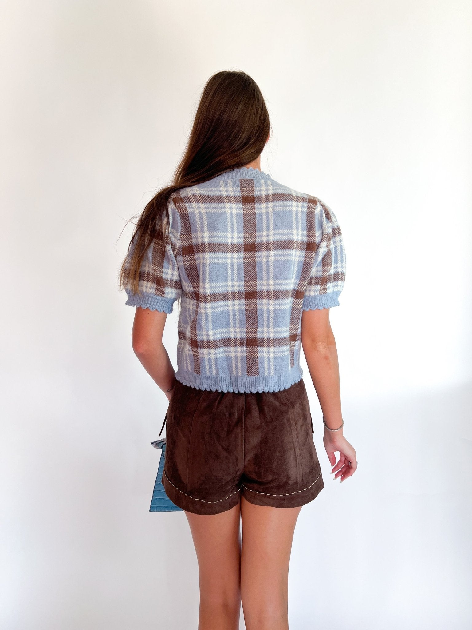Plaid Knit Cardigan - Swoon Boutique New Orleans