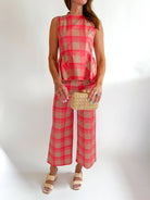 Plaid Peplum Top - Swoon Boutique New Orleans
