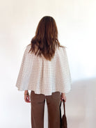 Plaid Poncho Button Down Top - Swoon Boutique New Orleans
