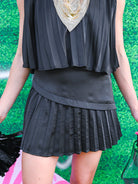 Pleated Detail Top & Skirt Set - Swoon Boutique New Orleans
