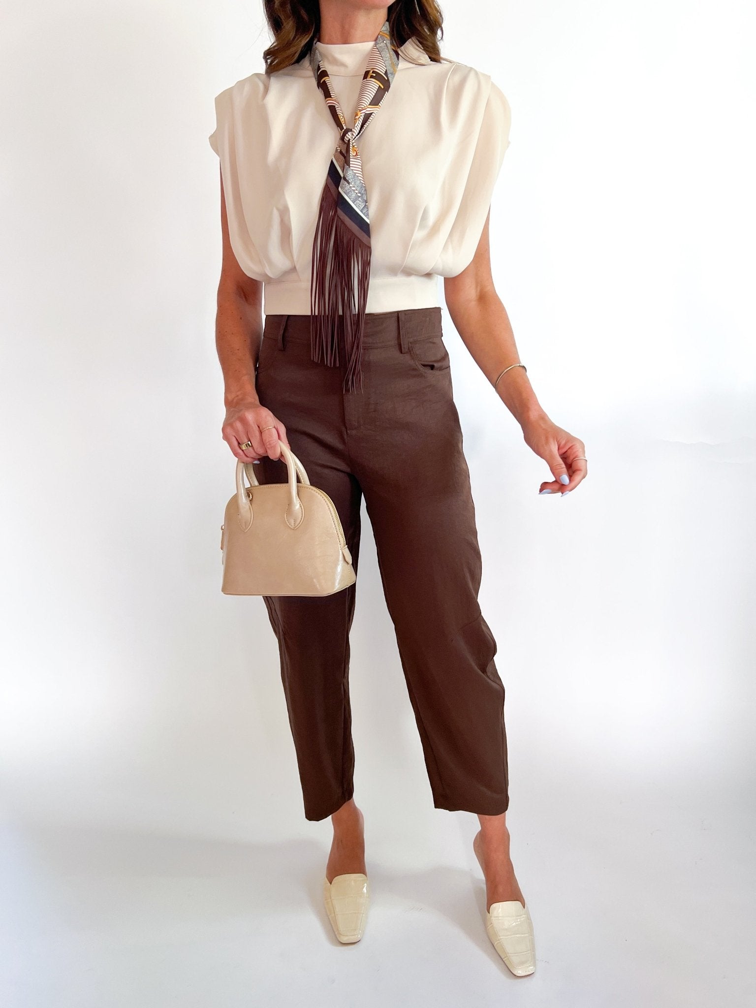 Pleated Drape Shell Top - Swoon Boutique New Orleans
