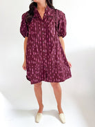 Plum Wildflower Pintuck Mini Dress - Swoon Boutique New Orleans