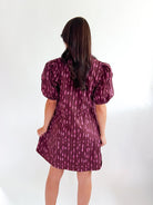 Plum Wildflower Pintuck Mini Dress - Swoon Boutique New Orleans