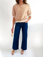 Polka Dot Knit Cardigan - Swoon Boutique New Orleans