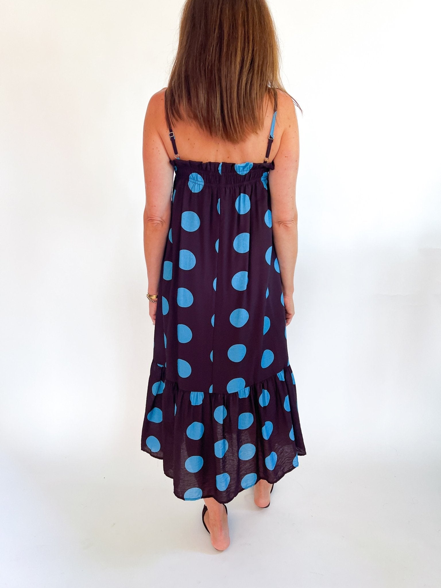 Polka Dot Midi Dress - Swoon Boutique New Orleans