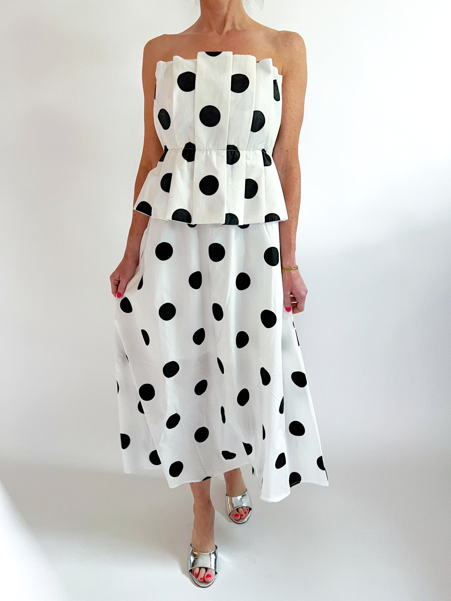 Polka Dot Midi Dress - Swoon Boutique New Orleans