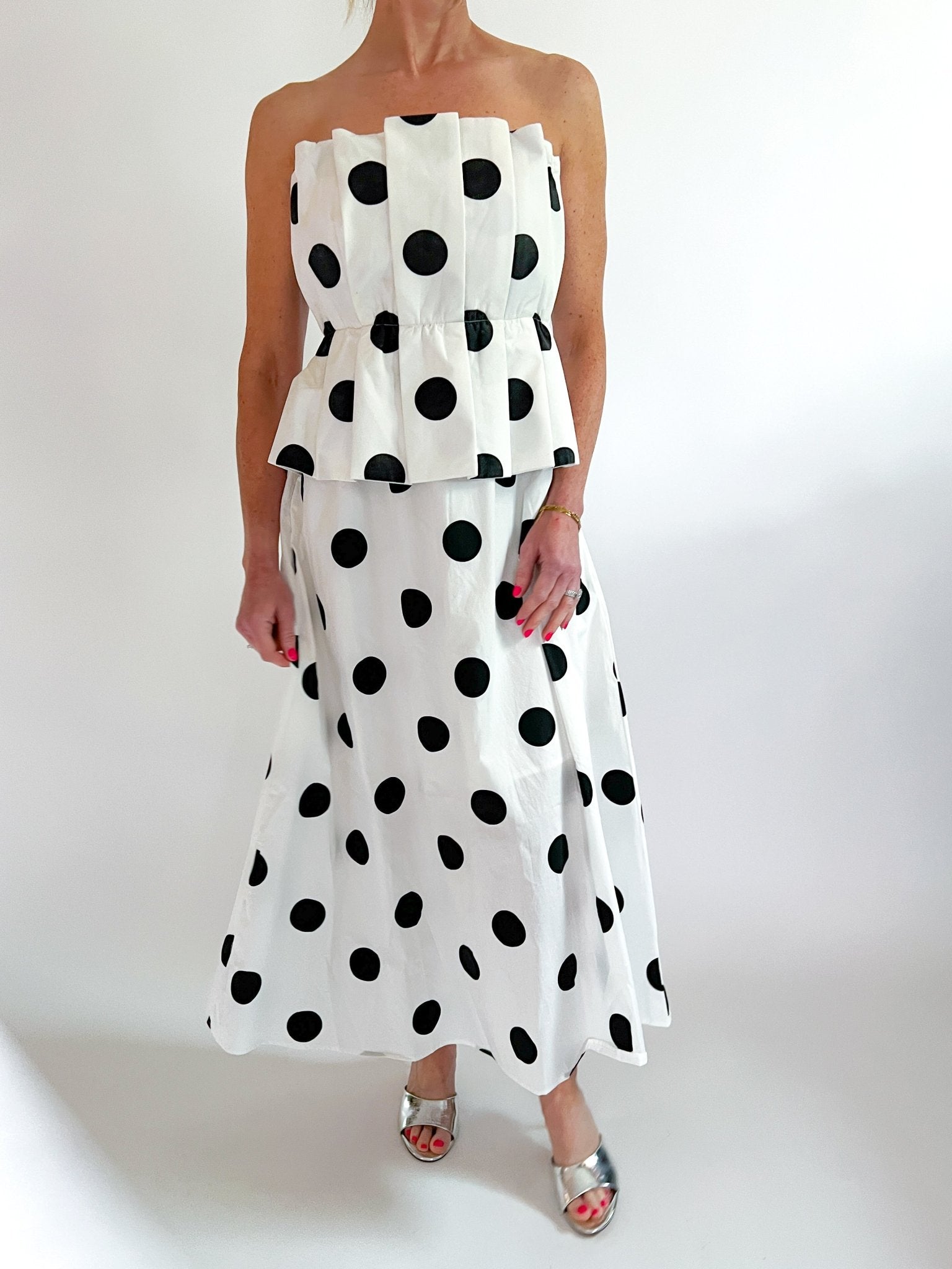 Polka Dot Midi Dress - Swoon Boutique New Orleans