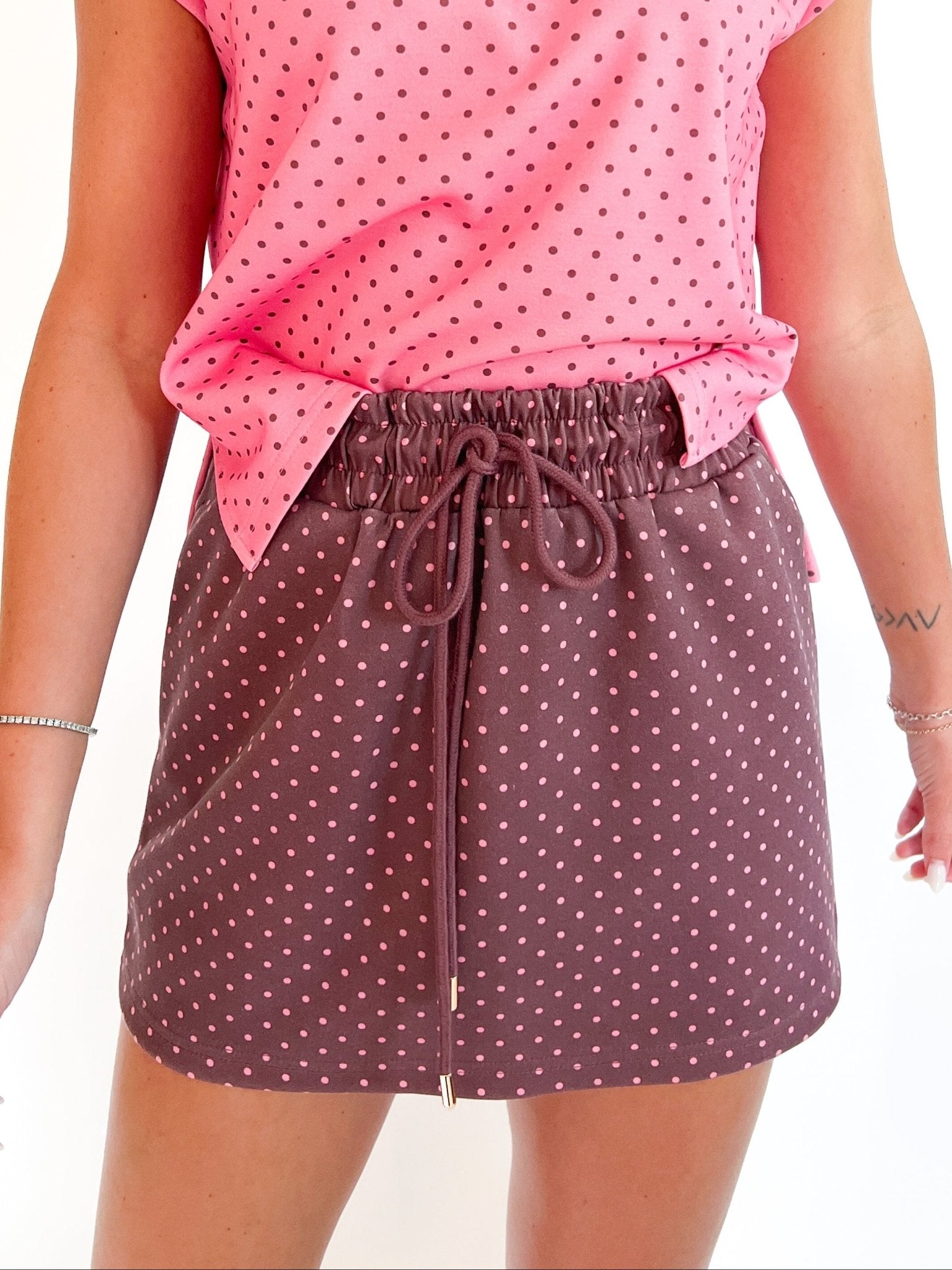 Polka Dot Mini Skort - Swoon Boutique New Orleans