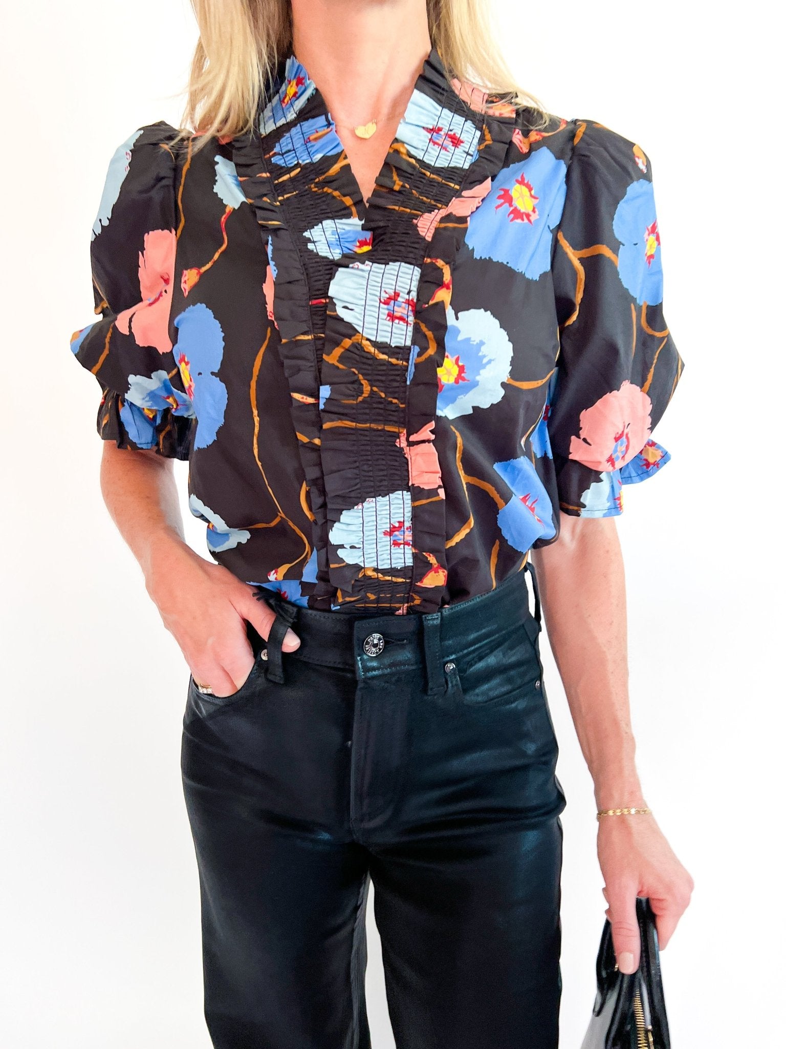 Poppy Floral Smocked Top - Swoon Boutique New Orleans