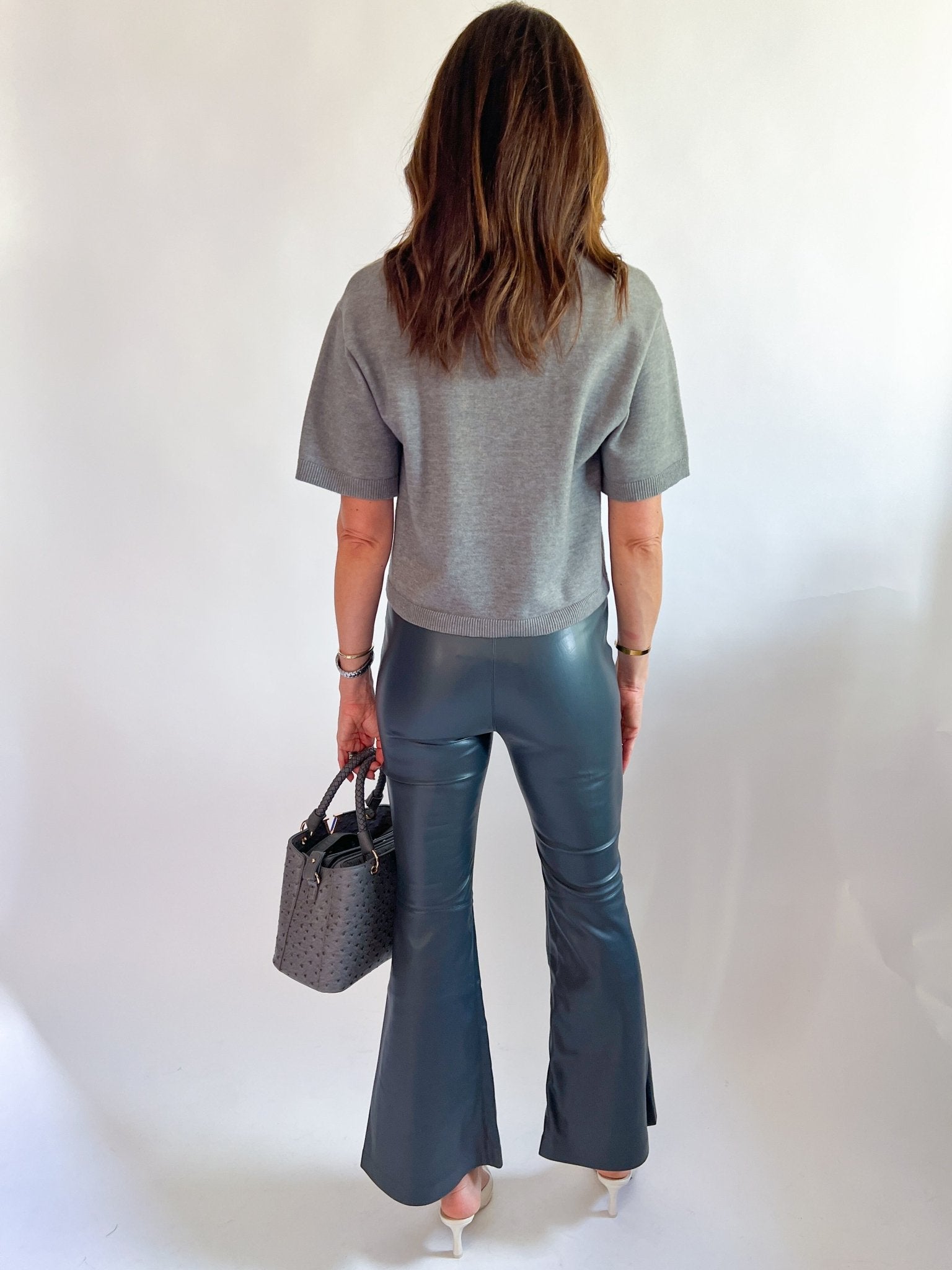 Poppy Leather Flare Pants - Swoon Boutique New Orleans