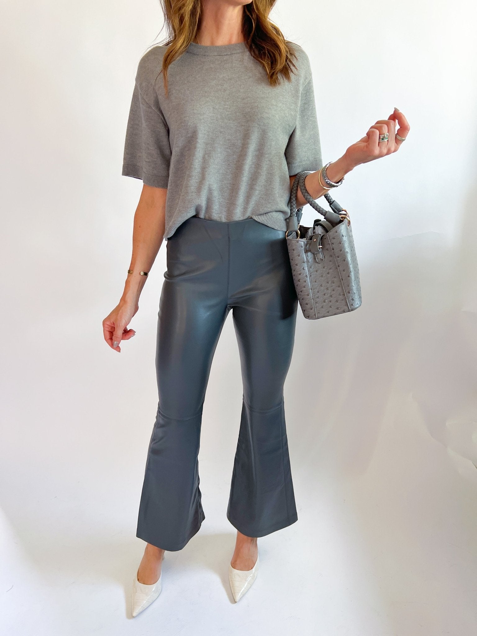 Poppy Leather Flare Pants - Swoon Boutique New Orleans
